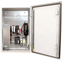 Уличный коммутатор OSNOVO OS-46TB1(SW-60812/I) Уличный коммутатор с термостабилизацией и резервным питанием на базе уличной станции OSNOVO OS-46TB1. Порты: 6 x FE (10/100Base-T) с PoE (до 30W) + 2 x FE (10/100Base-T) с