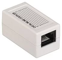 ITK Проходной адаптер кат.5E UTP, тип RJ45-RJ45, белый (CS70-1C5EU)