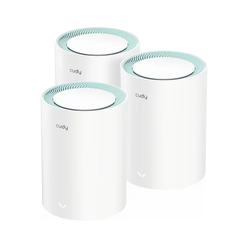 Бесшовный Mesh роутер Cudy M1500 (M1500(3-PACK)) AX1500 10/100/1000BASE-TX белый