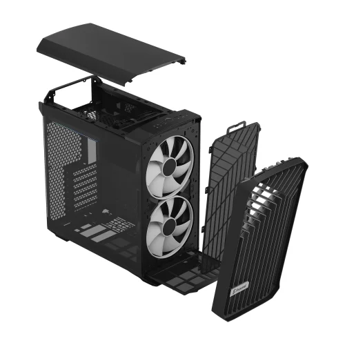 Корпус ПК без блока питания/ Case Fractal Design Torrent Compact RGB TG Light Tint, Midi-Tower, 2x180mm RGB, 2xUSB-A 3.2 + 1xUSB 3.2 Type-C E-ATX, SSI-CEB, ATX, mATX, mITX Black (FD-C-TOR1C-02) фото 15