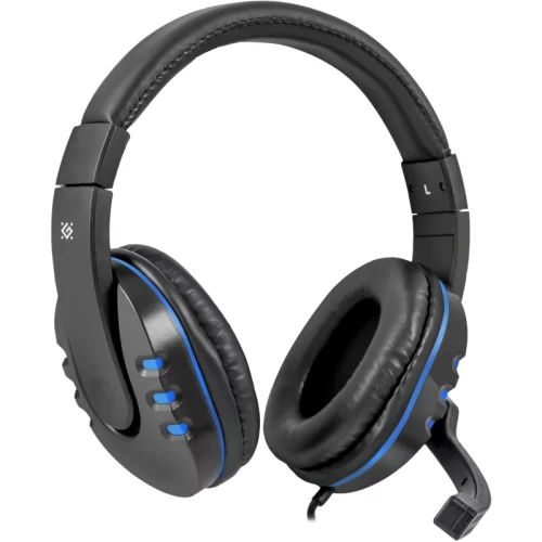 Defender Игровая гарнитура Warhead G-160 черный+синий, кабель 2,5 м (64118)