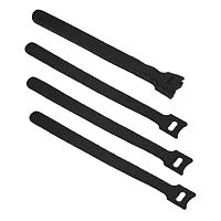 Cabeus CLAMP-180-BK Хомут для кабеля, липучка с мягкой застежкой, 180x14 мм, черный (10 шт.) [9356c]