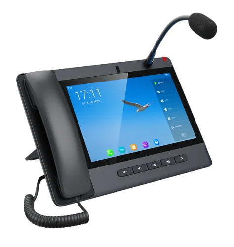 Fanvil Android 9.0 Built-in Adjustable 8MP Camera with a Privacy Cover10-party Audio Conference,3-party Video ConferencPTM handsetDual Gigabit ports, PoE IntegratedHD Voice20 SIP Lines (A320I BLACK)