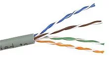 Кабель TWT UTP, серии XS, 4 пары, Кат.5e, PVC, серый, 305 метров (TWT-5EUTP-XS)