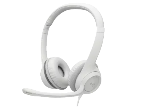 Наушники с микрофоном Logitech H390 белый 1.9м накладные USB оголовье (981-001288)