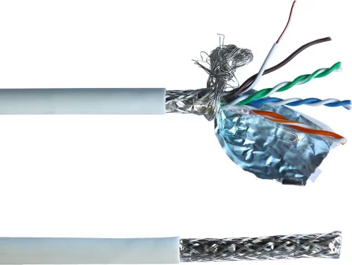Кабель Lanmaster LAN-5ESFTP-LSZH-WH кат.5E S/ FTP 4X2X24AWG LSZH внутренний 305м белый