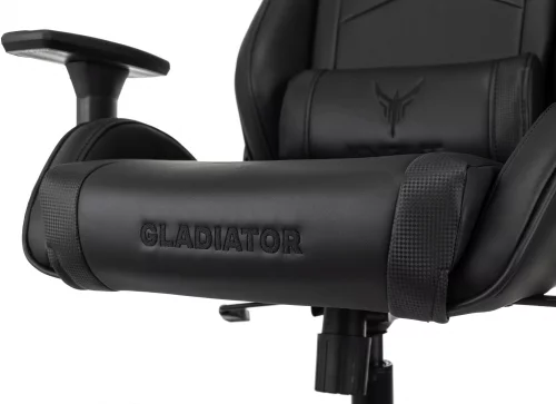Кресло игровое Knight Gladiator черный экокожа с подголов. крестов. металл (KNIGHT GLADIATOR B) фото 22