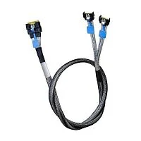 Кабель Amphenol RMC38-0824,, Slimline SAS x8 74P -TO- 2x MCIO x4 38P , 85 Ohm, L:80cm