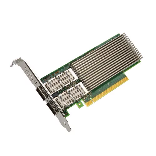 Сетевая карта/ Intel® Ethernet Network Adapter E810-CQDA2, 2xQSFP28 ports, 100GbE, PCI-E x16 gen3/gen4, iWARP/RoCEv2, IEEE 1588 PTP, ADQ, iSCSI, NFS, VMDq. PCI-SIG* SR-IOV Capable (E810CQDA2G2P5)