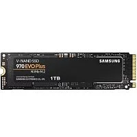 Твердотельные накопители/ Samsung SSD 970 EVO Plus, 1000GB, M.2(22x80mm), NVMe 1.3, PCIe 3.0 x4, 3-bit MLC, R/W 3500/3300MB/s, IOPs 600 000/550 000, DRAM buffer 1024MB, TBW 600, DWPD 0.33 (12 мес.) (MZ-V7S1T0BW)