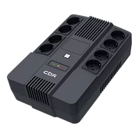 ИБП CBR [UPS-OFK-101E-1000] 1000VA/ 600W, Schuko CEE 7 Outlets: (x4 Battery & Surge Protected; x4 Surge Protected), LED, AVR, 12V/ 10Ah