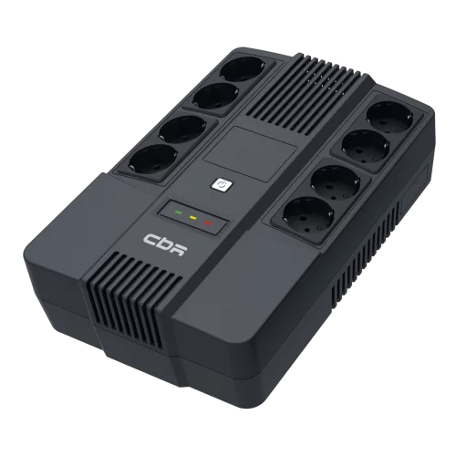 ИБП CBR [UPS-OFK-101E-1000] 1000VA/ 600W, Schuko CEE 7 Outlets: (x4 Battery & Surge Protected; x4 Surge Protected), LED, AVR, 12V/ 10Ah