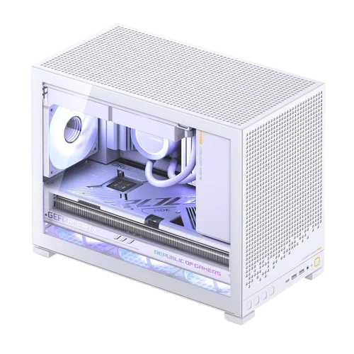 Корпус без блока питания/ Case JONSBO D32 PRO, Mini-Tower, TG, no fan, 2xUSB-A 3.2 + 1xUSB-C 3.2, mATX, mDTX, mITX White (D32 PRO WHITE)