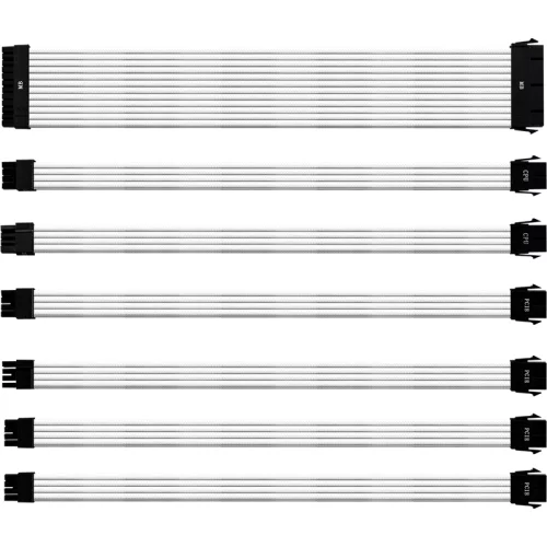 Комплект моддинг кабелей Cooler Master (белый)/ Cooler Master Extension Cable WHITE GL (PVC)