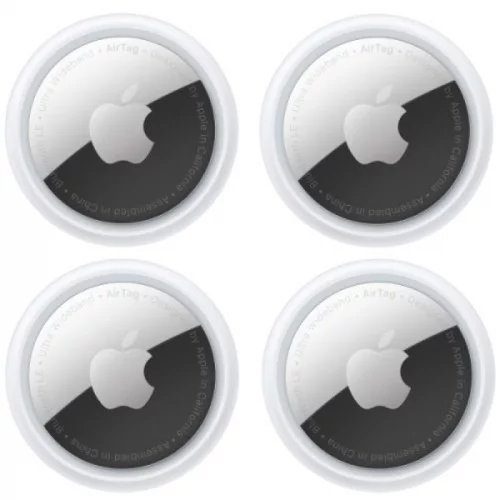 Трекер Apple AirTag, IP67, Bluetooth, NFC, Accelerometer, Speaker, CR2032 bat., d-31.9 mm, h-8 mm, 11 g - (4 Pack) (MX542RU/A)