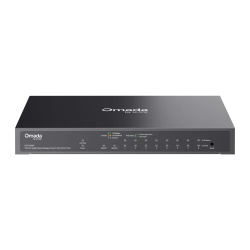 Коммутатор/ Omada 10-Port Gigabit Easy Managed Switch with 8-Port PoE+ (ES210GMP)