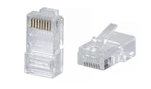 Cabeus 8P8C Коннектор RJ-45 под витую пару, категория 5e, универсальный (для одножильного и многожильного кабеля) для проводников с толщиной по изоляции до 1,05 мм (8P8C-FC)