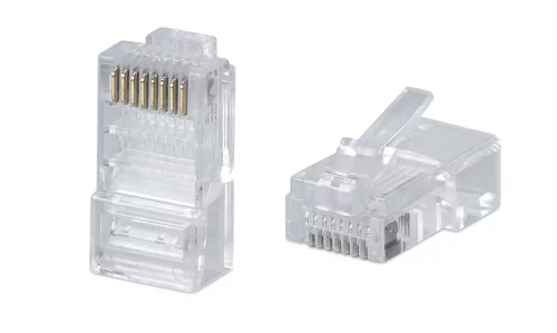 Cabeus 8P8C Коннектор RJ-45 под витую пару, категория 5e, универсальный (для одножильного и многожильного кабеля) для проводников с толщиной по изоляции до 1,05 мм (8P8C-FC)