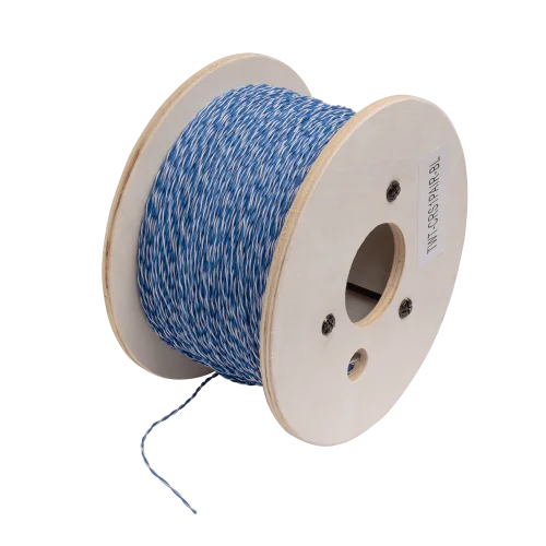 1-парный кроссировочный кабель, 24 AWG, бухта 500 метров, бело-синий (TWT-CRS1PAIR-BL)