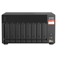 Сетевое хранилище без дисков/ SMB QNAP TS-873A-8G NAS, 8 trays 3,5"/2,5", 2x2,5 GbE BASE-T, 2 x M.2 NVMe 2280 slots, quad-core AMD Ryzen V1500B 2,2 GHz, 8 GB SO-DIMM DDR4 (1 x 8 GB) up to 64GB (2x32 GB)