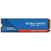 Твердотельный накопитель Western Digital Blue SN5100 SSD M2.2280 PCIe 4.0 500Gb, 6600MBs/5600MBs, TBW 300, WDS500G5B0E, 1 year