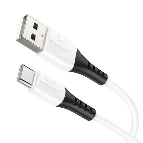 HOCO HC-68582 X82/ USB кабель Type-C/ 1m/ 3A/ Силикон/ White фото 2