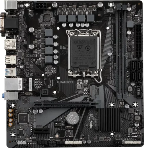 GIGABYTE H610M S2H V2 DDR4, LGA1700, H610, 2*DDR4, DP+D-Sub+DVI+HDMI, 4 SATA 6 Гб/ с, M2, Audio, Gb LAN, USB 3.2, USB 2.0, COM*1 header, mATX