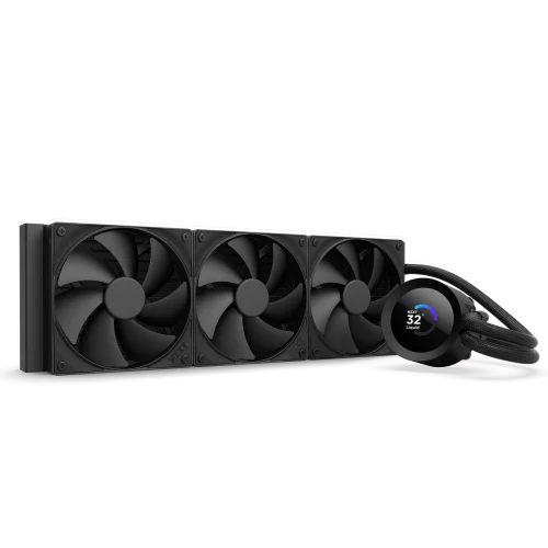 Система жидкостного охлаждения для Компьютер Water Cooling System NZXT Kraken Plus 360 V2 (260W, 360mm, LED temp., Black, Fans: 3x120mm, 73.47CFM, 30dBA, 2000RPM/ Pump height 55.97mm, 2800RPM, Rad thickness (RL-KN360-B2)