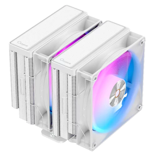 Вентилятор для процессора Cooler Ocypus Delta A62 WH ARGB White 260W/ All Intel/ AMD AM*/ 2 fans / Screws (DELTA-A62-WH2NAWN00X-GL)