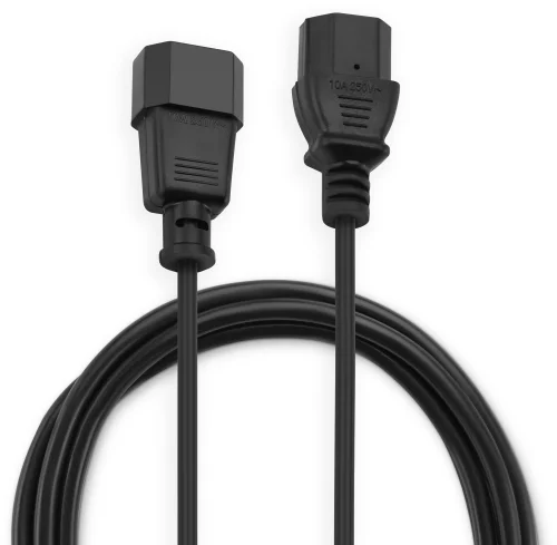 Кабель-удлинитель Buro IEC C13 IEC C14 1.8м (AN23-1008) черный фото 2