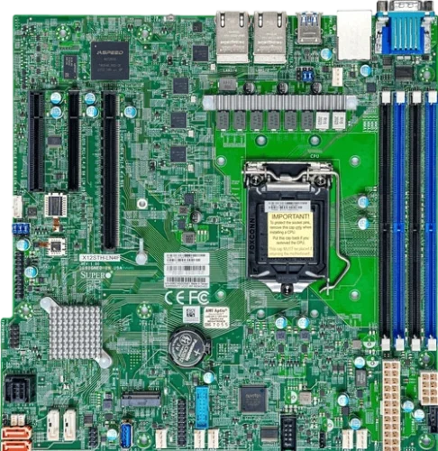 Материнская плата/ MB Supermicro X12STH-LN4F, Micro-ATX, 1x LGA-1200, Intel C256, 4 DIMM DDR4, 8 SATA3 ports, 1x PCIe 3.0 x4 (in x8 slot), 1x PCIe 4.0 x16, 1x PCIe 4.0 x4 (in x8 slot), 1x M.2 (1x PCI (MBD-X12STH-LN4F-B BUNDLE)