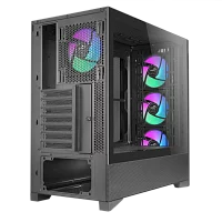 Корпус Компьютер без блока питания/ Case SAMA V42 Black, Midi-Tower, TG, 4x120mm ARGB, 2xUSB 3.0 + 1xUSB 3.2 Type-C, ATX, mATX, mITX Black (V42-BKAMA4X1-GL)