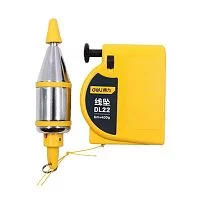 Конусный отвес с магнитным держателем Deli DL22 вес 400гр, длина нити 6м, автоматическое втягивание