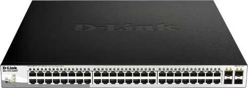 Коммутатор/ DGS-1210-52MPP Smart L2 Switch 48х1000Base-T PoE, 4х1000Base-X SFP, PoE Budget 740W, Compact CLI (DGS-1210-52MPP/E2A)