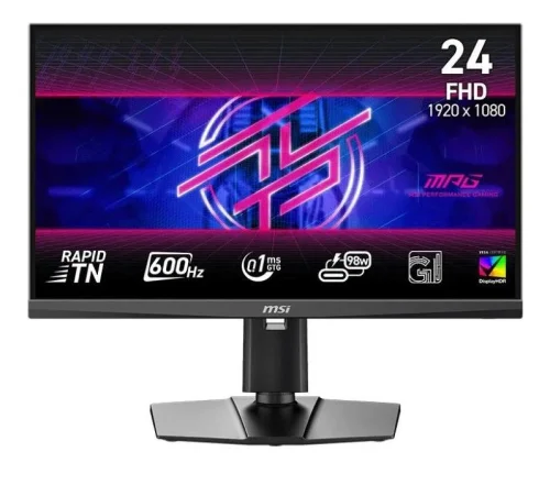 Монитор 24.1 MSI MPG 242R X60N Black (Rapid TN, 1920x1080, HDMI+DP+Type C (98W), USB Hub, 0.5 ms, 178°/ 178°, 350 cd/ m, 1500:1 (100M:1), 600Hz) (9S6-3BC79T-009)