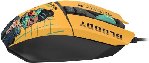 Мышь A4Tech Bloody W63 Max Renegade желтый/ рисунок оптическая (120000dpi) USB фото 5