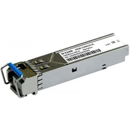 D-Link 330R/10KM/A1B WDM SFP-трансивер с 1 портом 1000Base-BX-U (Tx:1310 нм, Rx:1550 нм) для одномодового оптического кабеля (до 10 км, разъем Simplex LC)