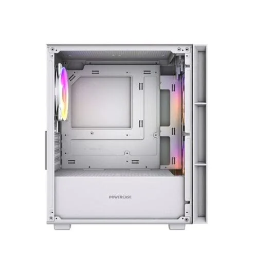 Powercase Корпус Mistral SM05 ARGB, Tempered Glass, 3x120mm ARGB PWM fans, белый, mATX (CMMSM05W-A3) фото 3