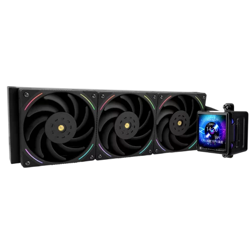 Система жидкостного охлаждения/ Water Cooling System Thermalright Elite Vision 360 (360mm, LED, Black, ARGB/ Fans: 3x120mm, 69CFM, 27dBA, 2150RPM/ Pump height 63mm, Rad thickness 27mm/ S: 1700, 1200, (E-VISION-BL-360-ARGB)