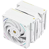 Кулер для процессора/ CPU Cooler Thermalright Royal Pretor 130 Ultra White (4-pin PWM, 158mm, Ni/ Cu, 7x6mm, 1x120mm ARGB +1x130mm, 69CFM/ 81.88CFM, 27dBA/ 28.3dBA, 2150RPM/ 1750RPM, S: 1200, 1700, 1851, (RP130-U-WH)