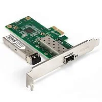Exegate EX298935RUS Комплект: Сетевой адаптер SFP ExeGate EXE-i210-F1 + Трансивер Multi-Mode до 550м EXT-1G-MM850-LC2-550M (EX296228RUS: PCI-E x1 v2.0, порты 1x SFP (10/100/1000Mb/s), Gigabit Server N