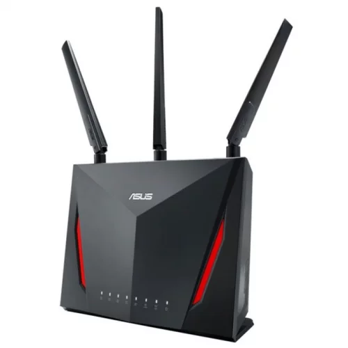Роутер игровой ASUS RT-AC86U Gamer / / роутер 802.11b/ g/ n/ ac, до 750 + 2167Мбит/ c, 2,4 + 5 гГц, 3 антенны + 1 внутренняя, USB, GBT LAN (90IG0401-BN3000)