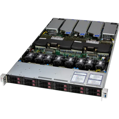 Серверная платформа/ Supermicro Server SYS-122C-TN 1U (2x LGA4710 / 32x DDR5 RDIMM / 12x Hs 2.5 NVMe / 2 M.2 PCIe 5.0 x2 NVMe / VROC Premium / 3x PCIe 5.0 x16 (1 AIOM with OCP 3.0) / 1x PCIe 5.0 x8 / (SYS-122C-TN (BUNDLE))