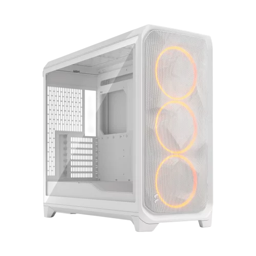 Корпус Компьютер без блока питания/ Case Fractal Design Meshify 3 XL RGB TG Clear Tint, Full-Tower, 3x140mm ARGB, 2xUSB-A 3.2 + 1xUSB 3.2 Type-C SSI-EEB, SSI-CEB, E-ATX, ATX, mATX, mITX, White (FD-C-MES3X-06)