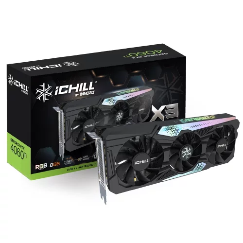 RTX4060Ti 8GB ICHILL X3 GDDR6 128-bit DPx3 HDMI 3FAN RTL (C406T3-08D6X-17113389)
