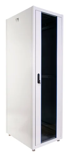 Шкаф телекоммуникационный напольный ЭКОНОМ 42U (600 800) дверь стекло, дверь металл (ШТК-Э-42.6.8-13АА)
