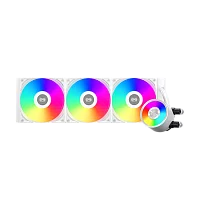 Система охлаждения/ Water Cooling System PCCooler DA360 Pro ARGB WH (300W, 360mm, White, ARGB/ Fans: 3x120mm, 75.8CFM, 33.7dBA, 2200RPM/ Pump height 57mm, 28dBA, 3000RPM, Rad thickness 27mm/ S: 1851,