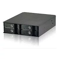 Procase L2-104-SATA3-BK {Hot-swap корзина 4 SATA3/ SAS, черный, с замком, hotswap mobie rack module for 2,5" HDD(1x5,25) 2xFAN 40x15mm}