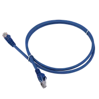 Патч-корд RJ45 - RJ45, 4 пары, UTP, категория 6, 10 м, синий, LSZH, LANMASTER LAN-PC45/U6-10-BL