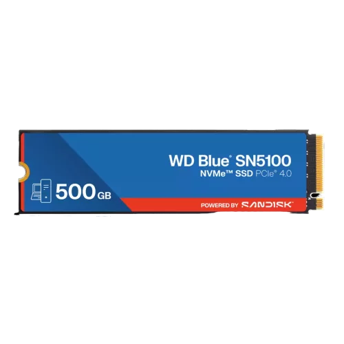 Твердотельный накопитель Western Digital Green SN5100 SSD M2.2280 PCIe 4.0 500Gb, 6600MBs/5600MBs, TBW 300, WDS500G5B0E, 1 year